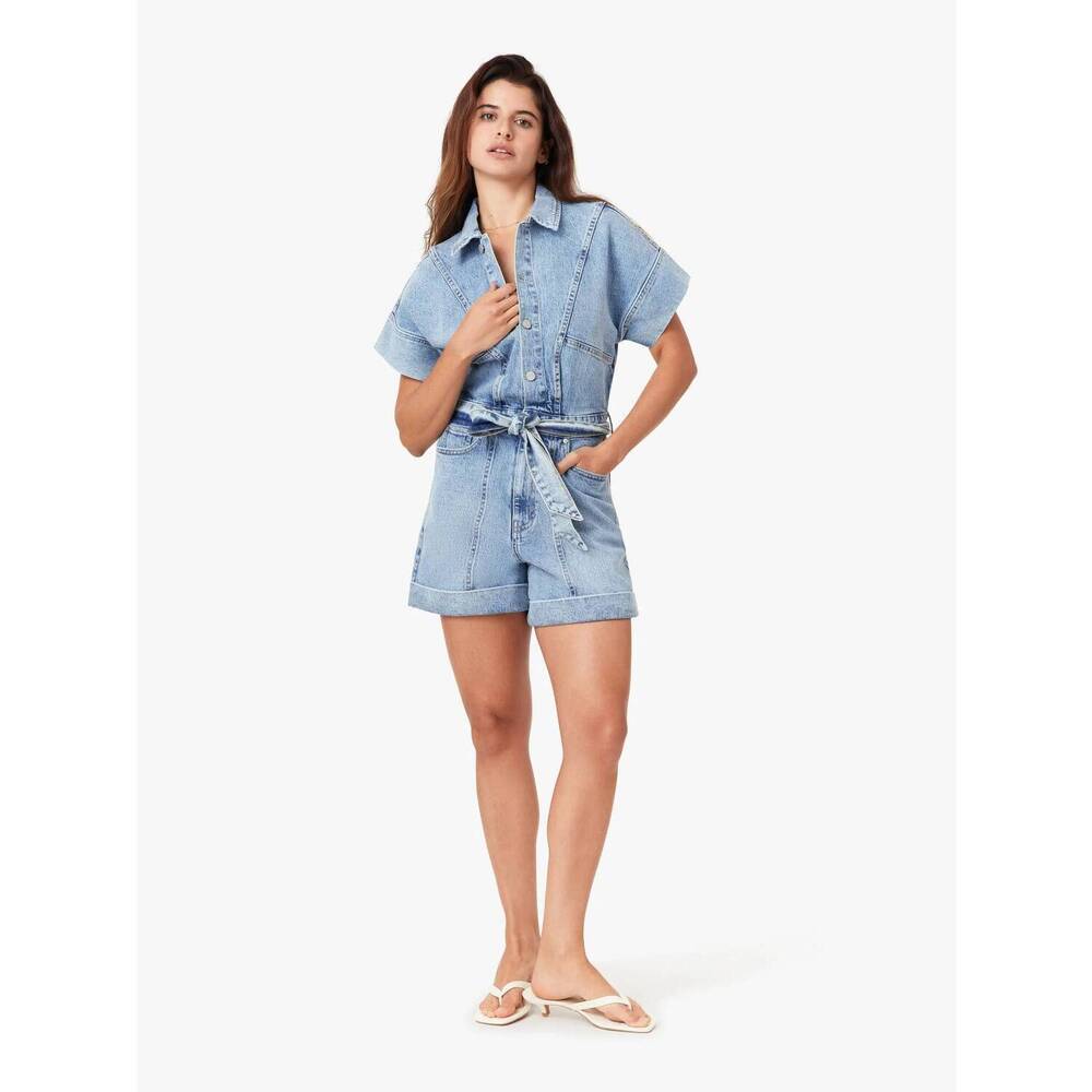 NEW HABITUAL rolled cuff romper in aire